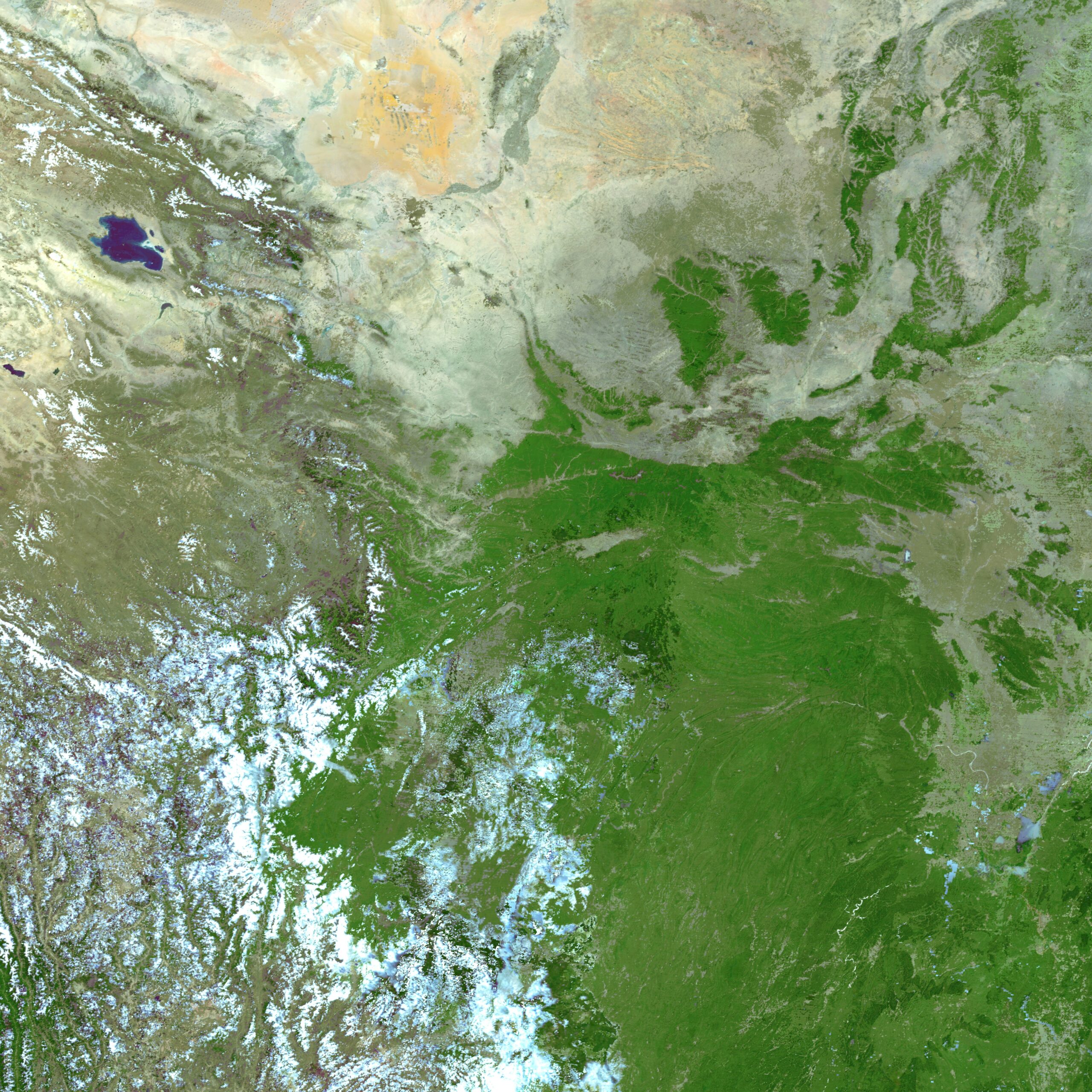 Satellite image of the earth's environment